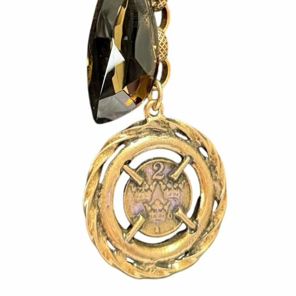 Chico’s Vintage Style Gold Charm Lariat Necklace – 24” Drop - Picture 4 of 5